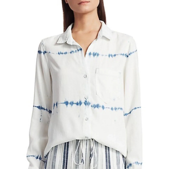 New*‎ Bella Dahl Tie Dye Stripe Shirt - Picture 3 of 8